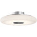 June LED 18 inch Satin Nickel Semi-Flush Mount Ceiling Light