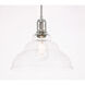 Gil 1 Light 11 inch Chrome Pendant Ceiling Light