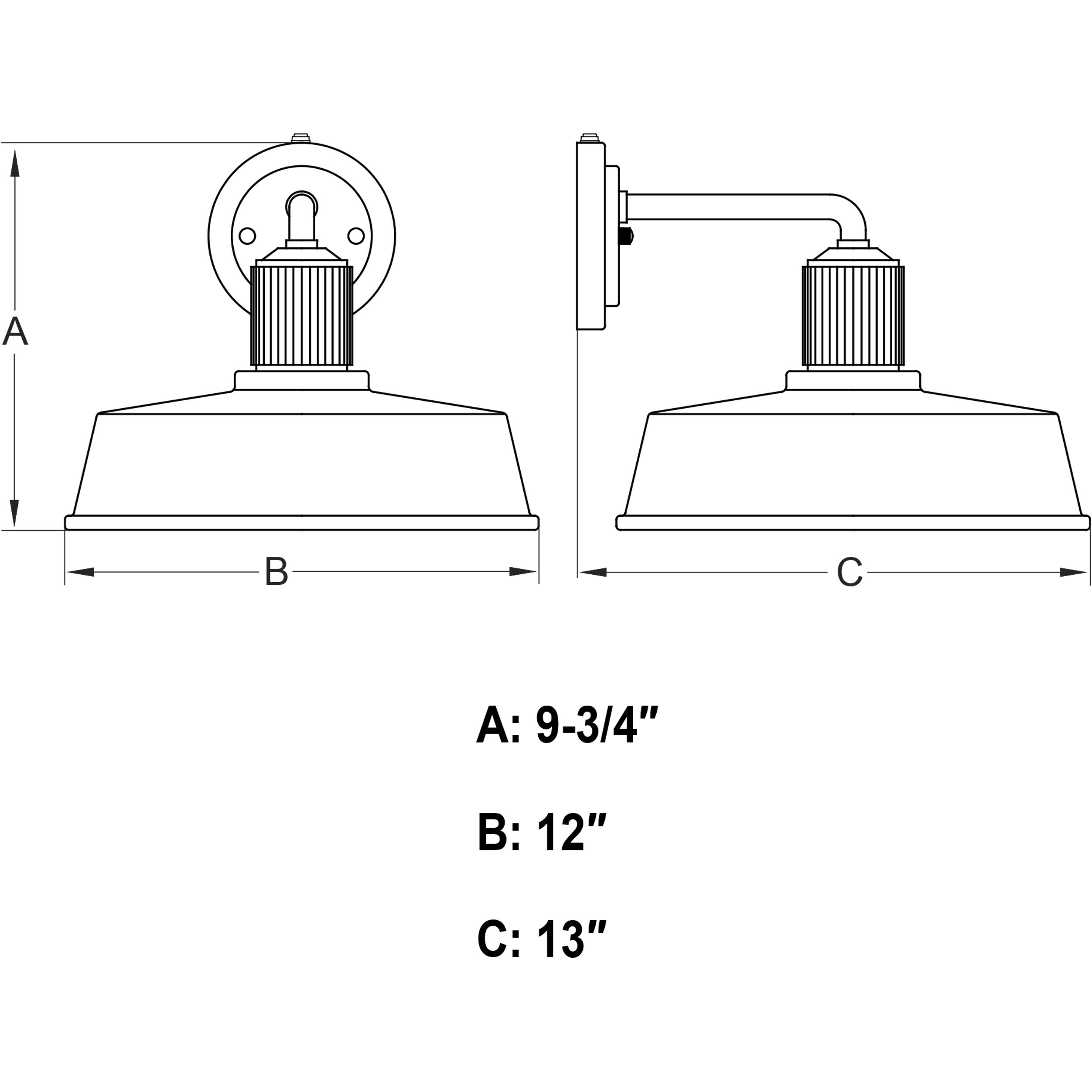 Hammond LED 9.75 inch Matte Black and White Outdoor Wall