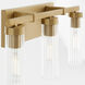 Kilbey 3 Light 19 inch Aged Brass Vanity Light Wall Light