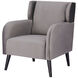 Valvet Grey/Black Single Sofa