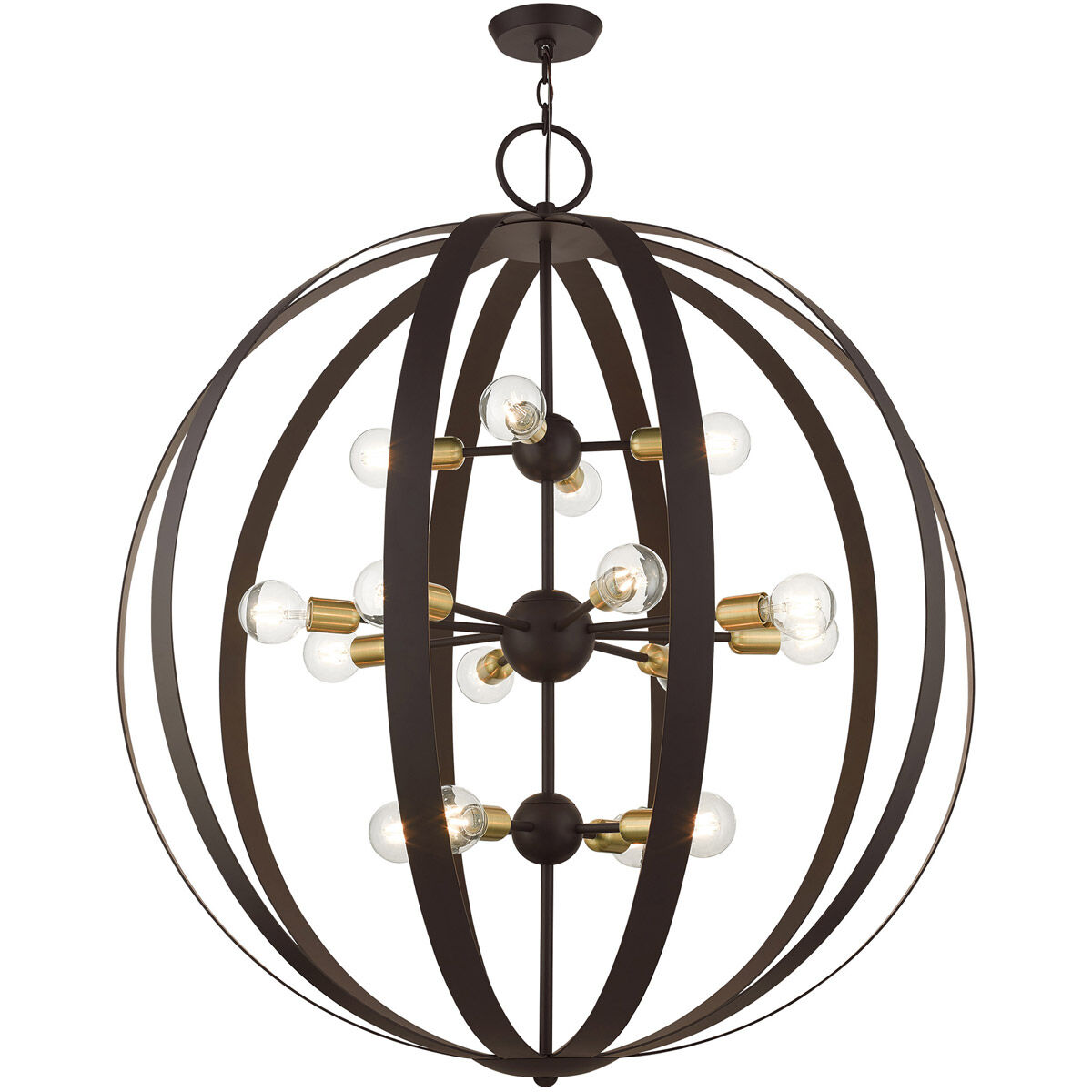 Modesto 16 Light 42 inch Bronze Foyer Chandelier Ceiling Light