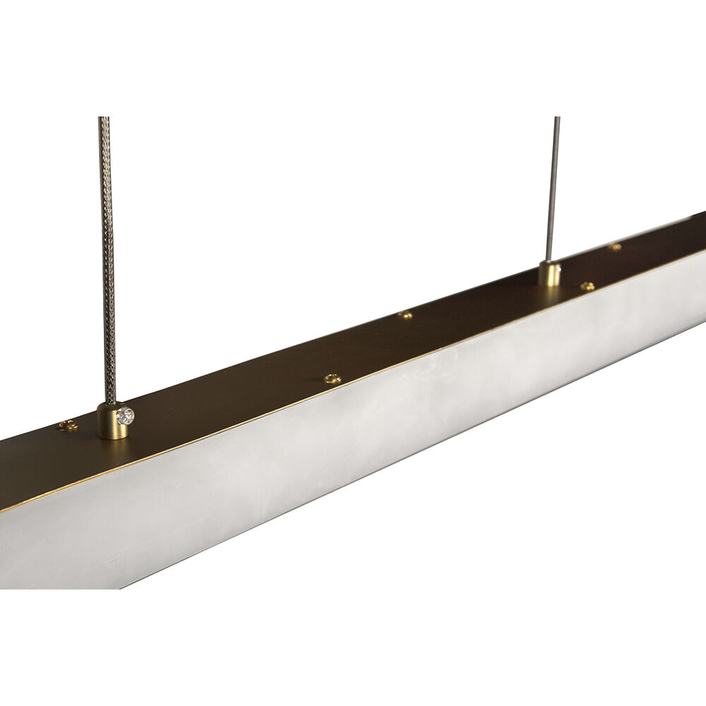 Astoria 1 Light 60 inch Light Stone and Brass Linear Chandelier Ceiling Light