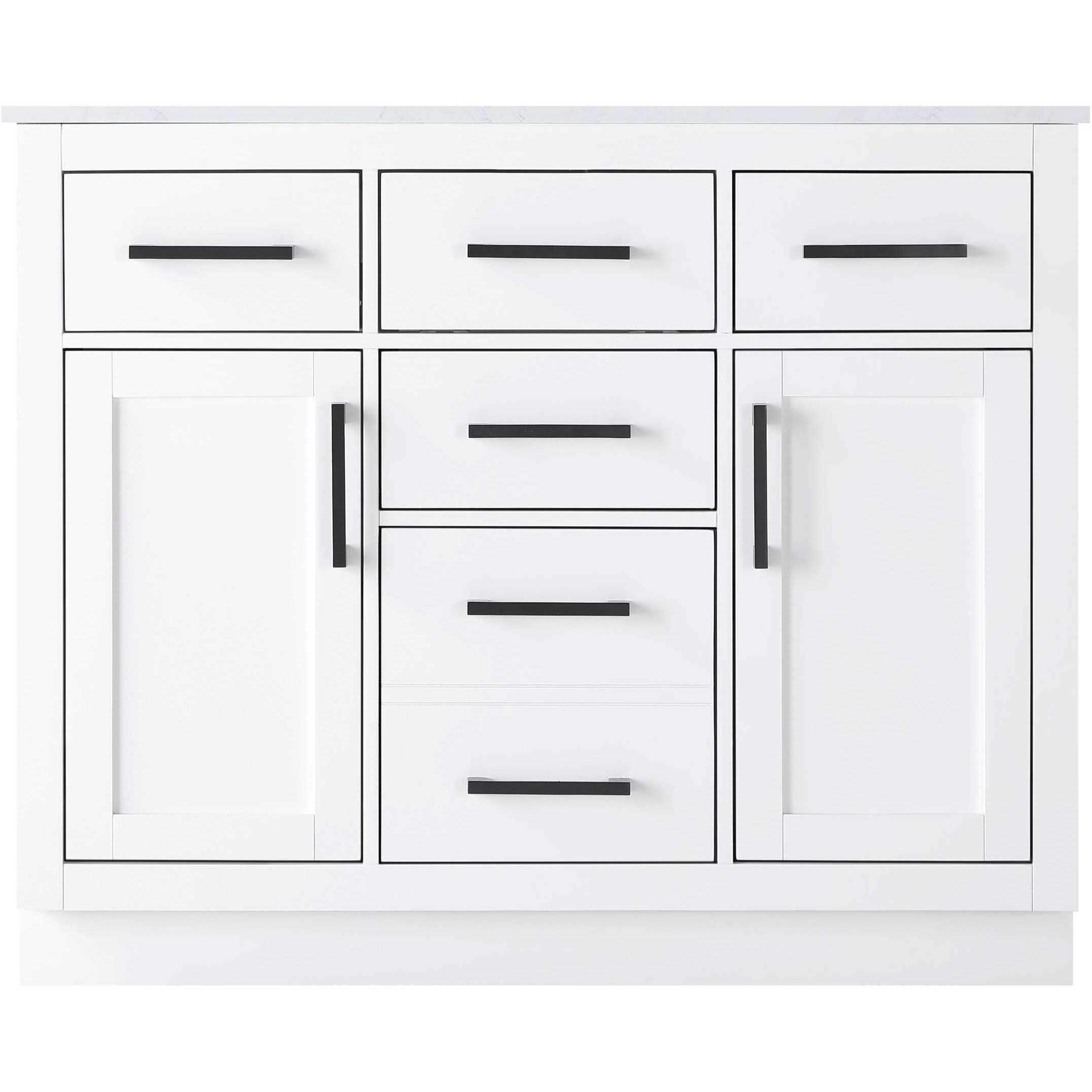Alden 42 X 35 inch White Bathroom Vanity Cabinet