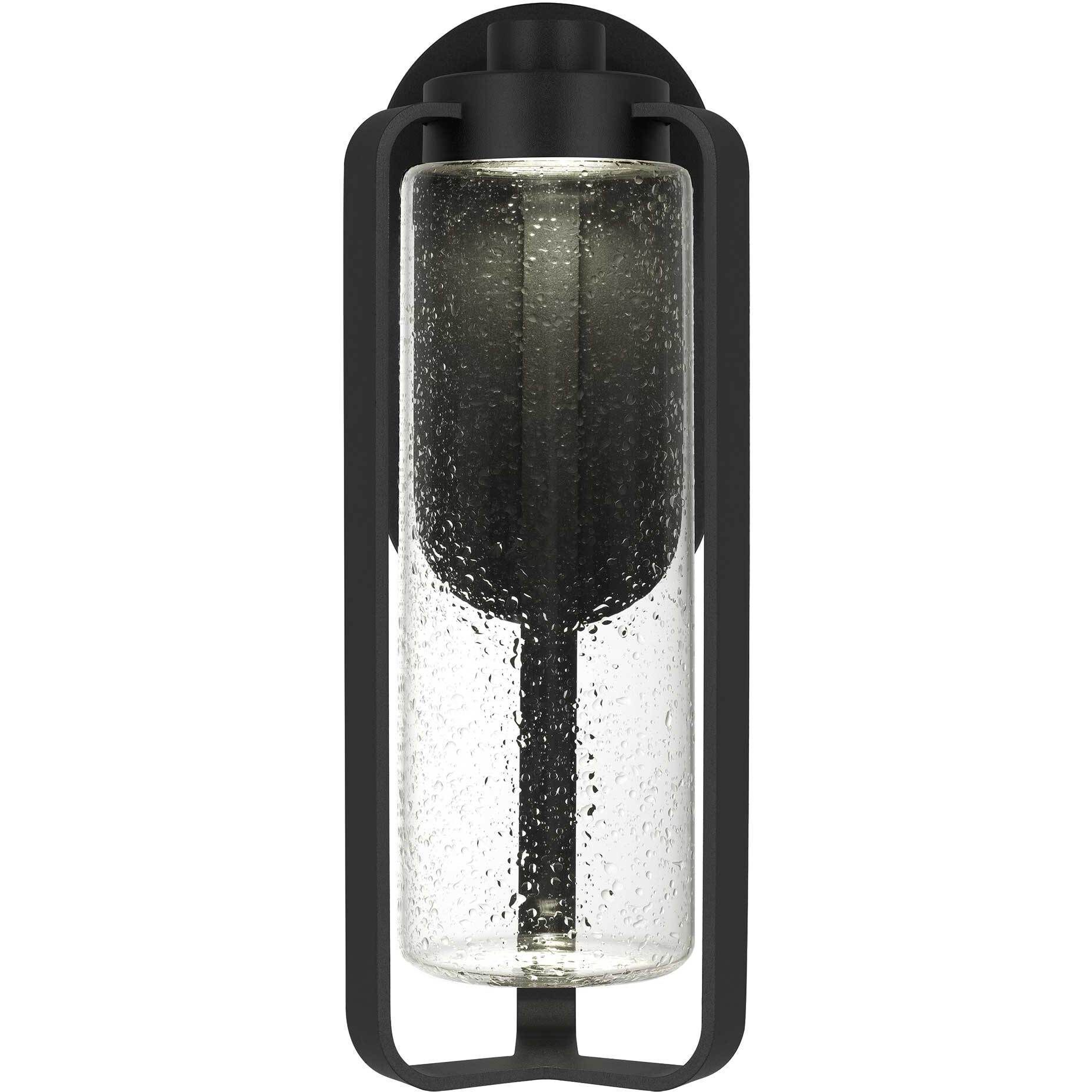 Clover LED 15.5 inch Sand Black Outdoor Wall Sconce
