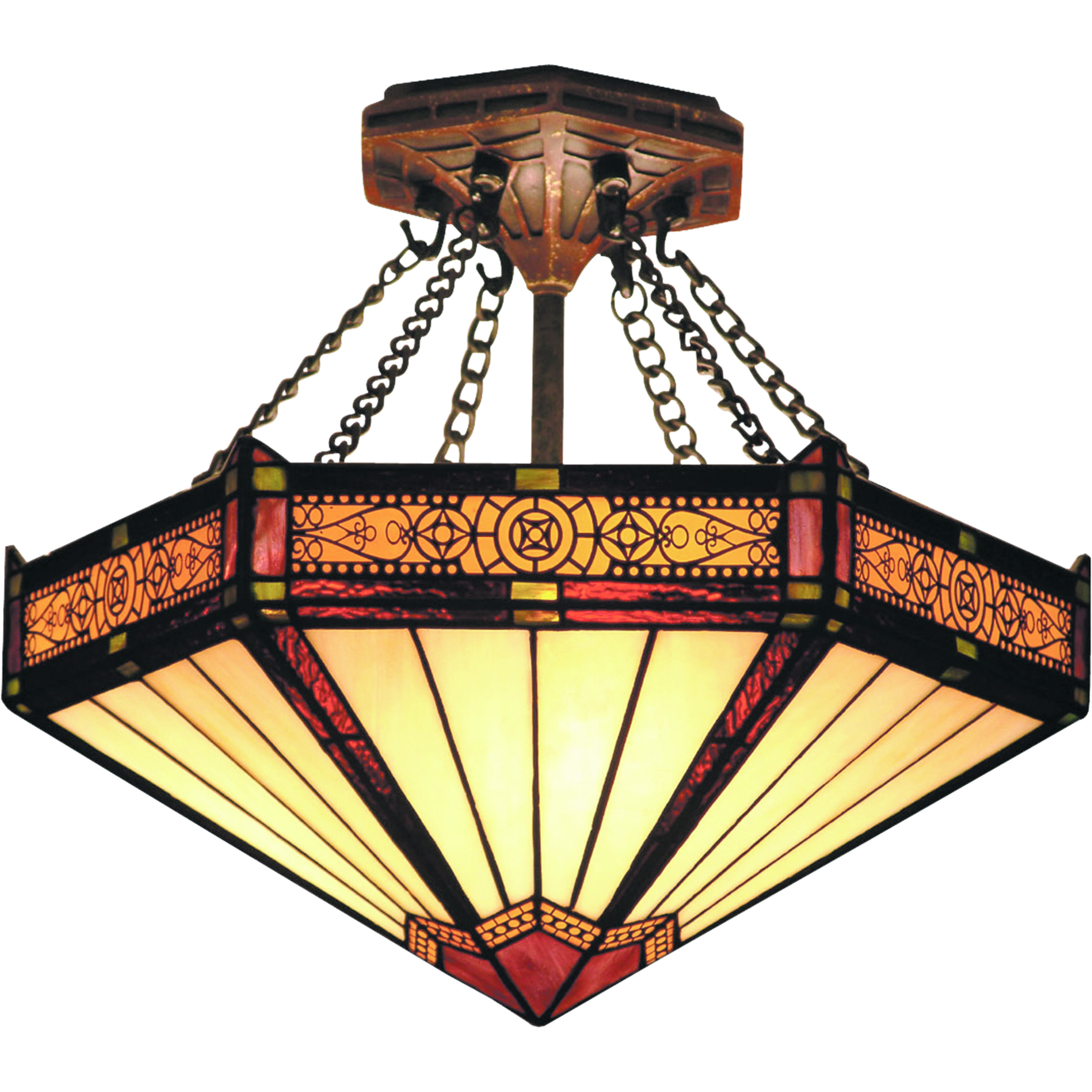 Filigree 3 Light 14 inch Aged Bronze Semi Flush Mount Ceiling Light