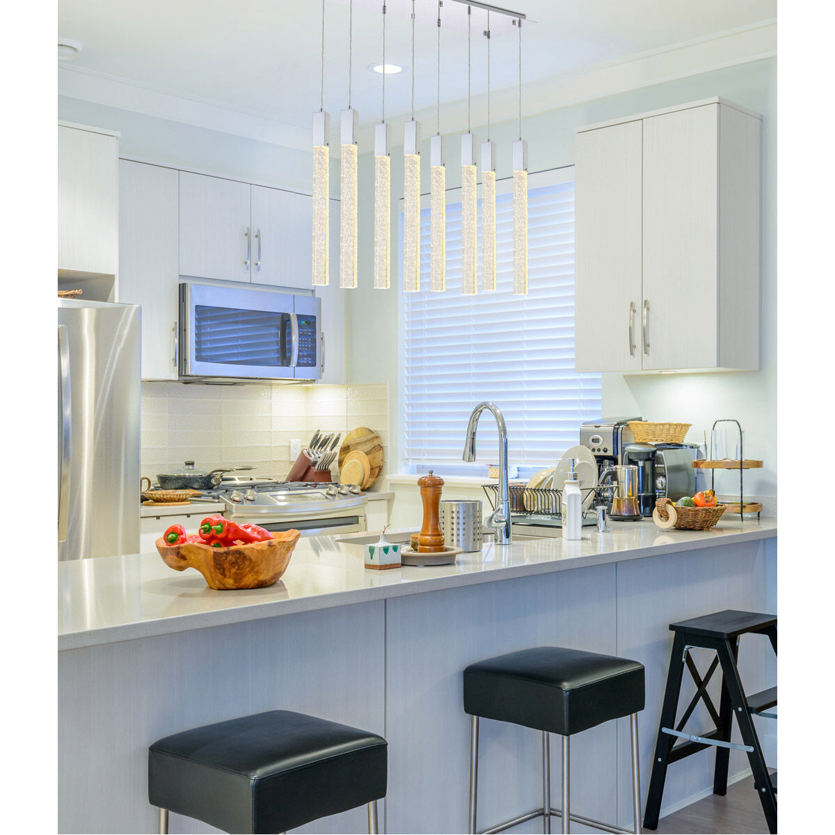 Weston 8 Light 36 inch Chrome Pendant Ceiling Light