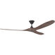 Maverick 70 inch Matte Black with Dark Walnut Blades Ceiling Fan