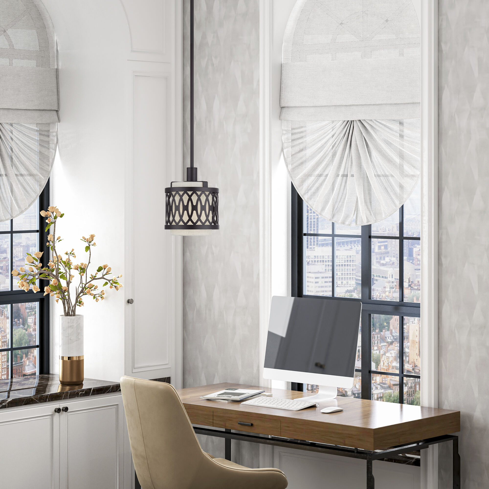 Vistaview 1 Light 7.25 inch English Bronze Mini Pendant Ceiling Light