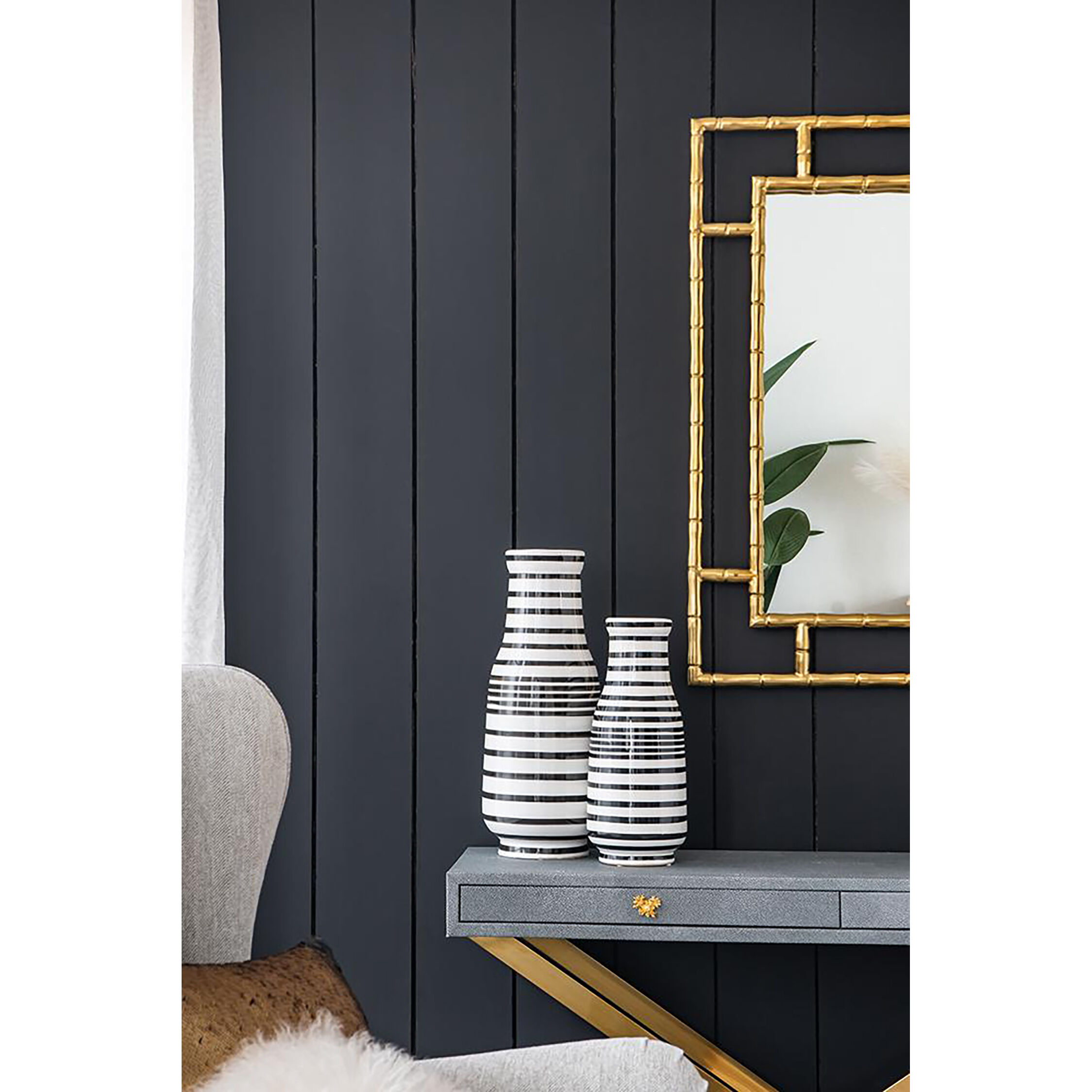 Striped 18 X 7 inch Vase