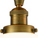 Franklin Restoration X-Large Beacon 1 Light 10 inch Brushed Brass Semi-Flush Mount Ceiling Light in Matte White Glass, Franklin Restoration