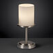 Fusion 12 inch 60 watt Brushed Nickel Table Lamp Portable Light in Incandescent, Opal Fusion