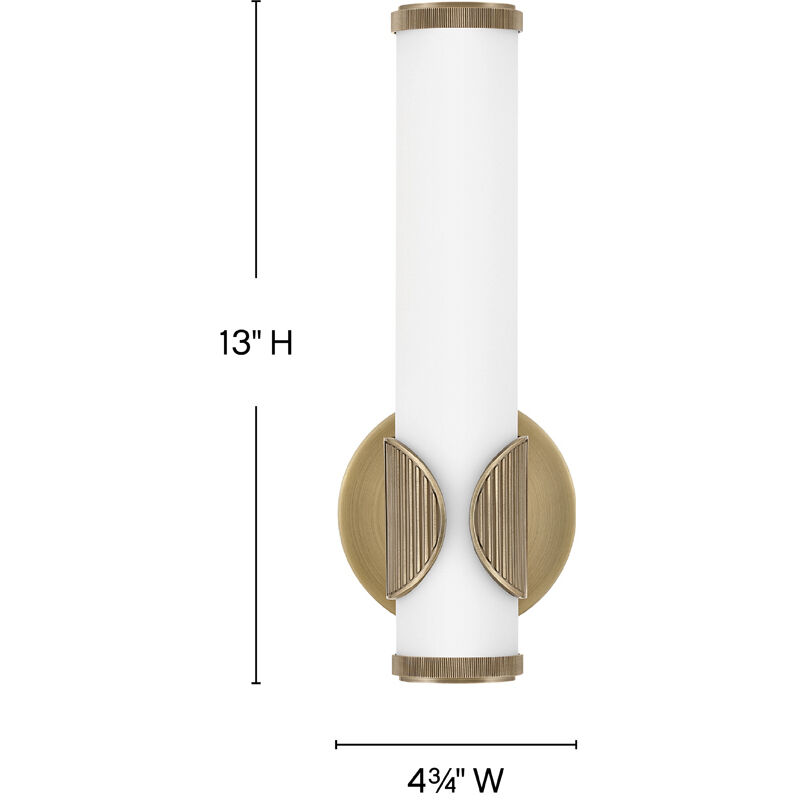 Femi LED 4.75 inch Lacquered Brass Bath Light Wall Light