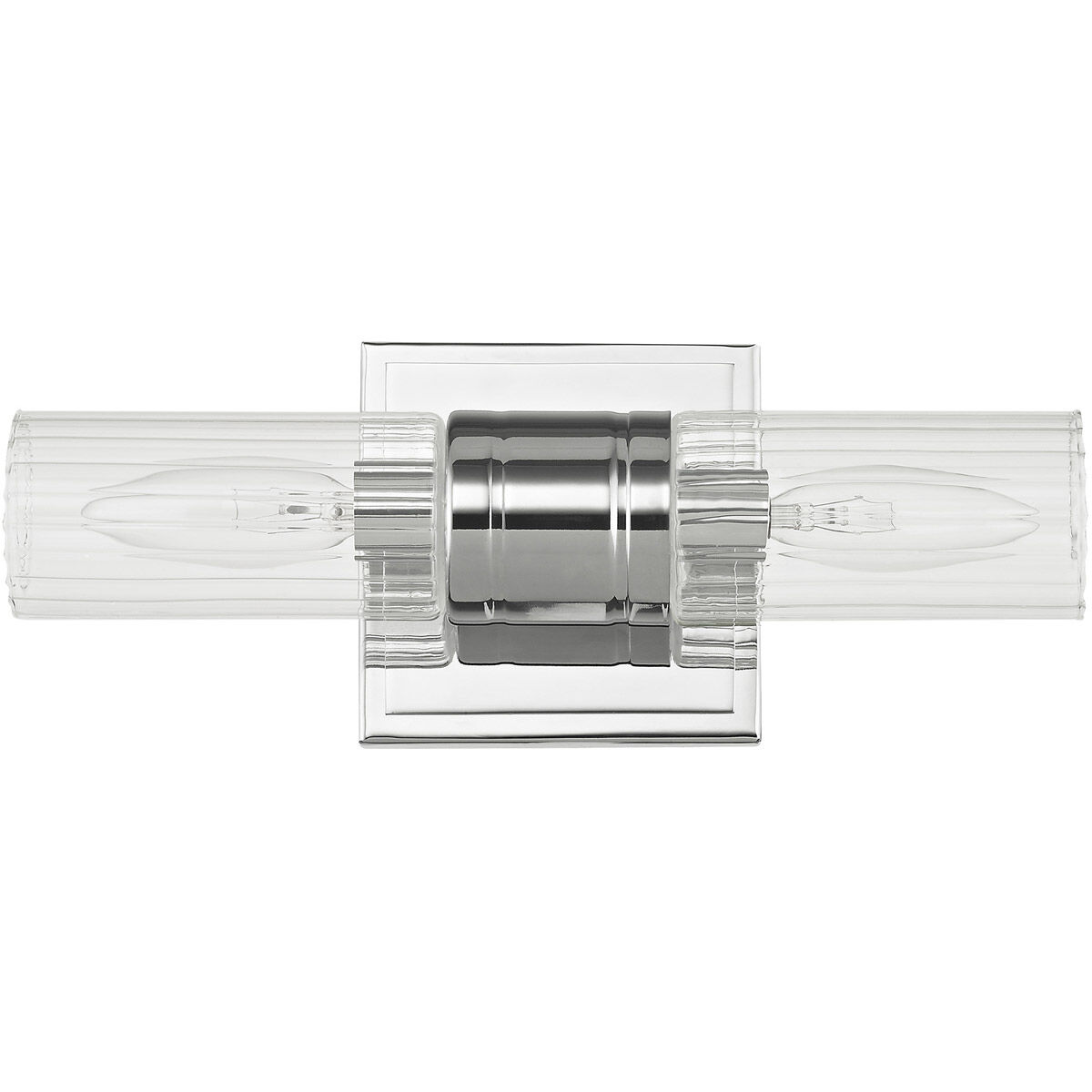 Midtown 2 Light 12 inch Polished Chrome Bath Vanity Wall Light