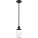 Franklin Restoration Dover LED 4.5 inch Matte Black Mini Pendant Ceiling Light in Clear Glass, Franklin Restoration