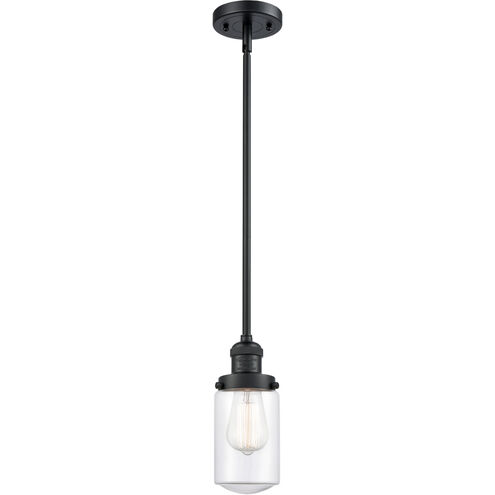Franklin Restoration Dover LED 4.5 inch Matte Black Mini Pendant Ceiling Light in Clear Glass, Franklin Restoration