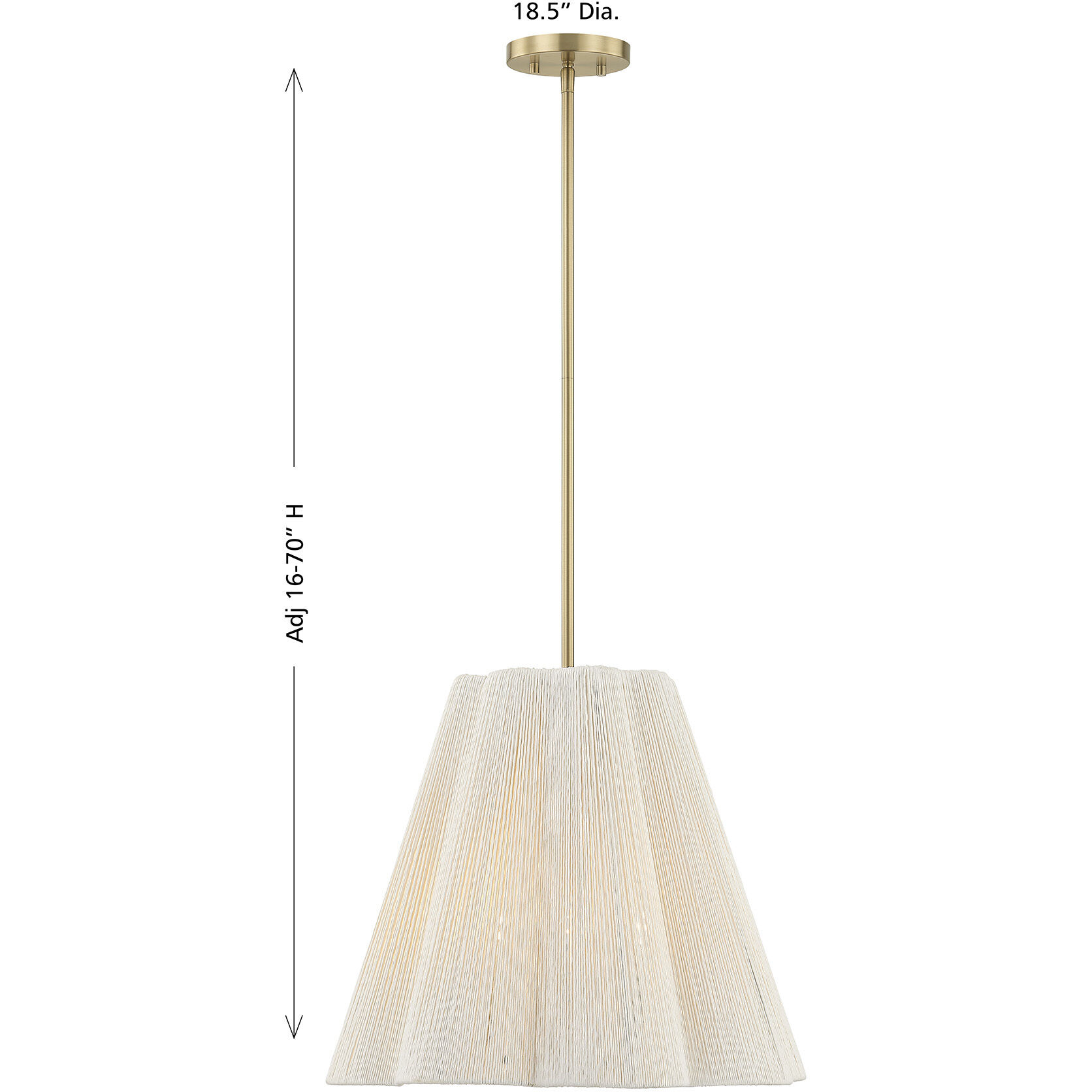 Rosa 4 Light 18.5 inch Noble Brass Pendant Ceiling Light