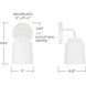 Pratt 1 Light 5 inch Matte White Sconce Wall Light