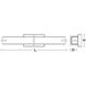 Miller 1 Light 36 inch Satin Nickel Vanity Light Wall Light