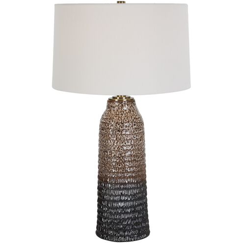 Padma 31 inch 150.00 watt Aged Ivory and Dark Chocolate with Brushed Brass Table Lamp Portable Light