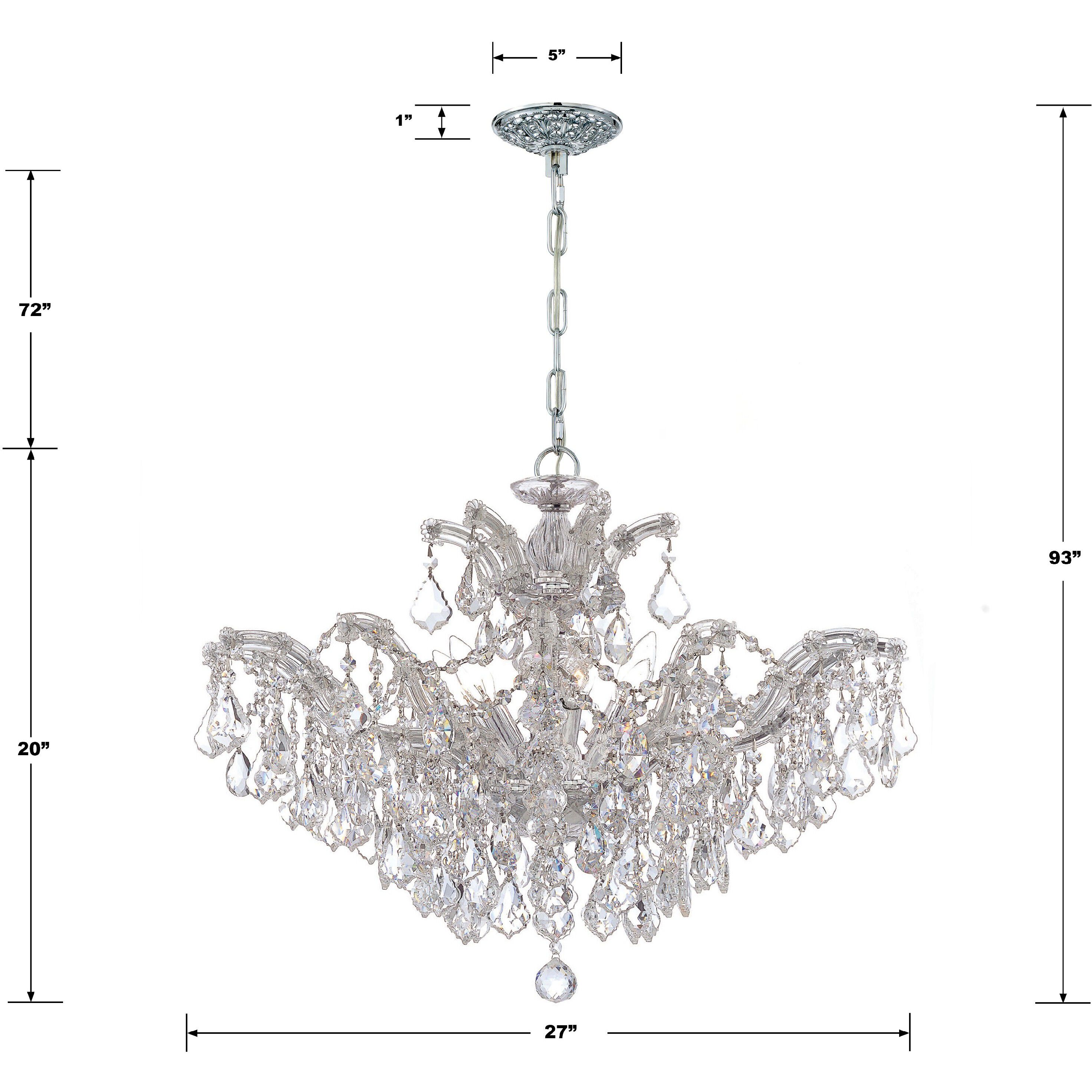 Maria Theresa 6 Light 29 inch Polished Chrome Chandelier Ceiling Light in Clear Swarovski Strass