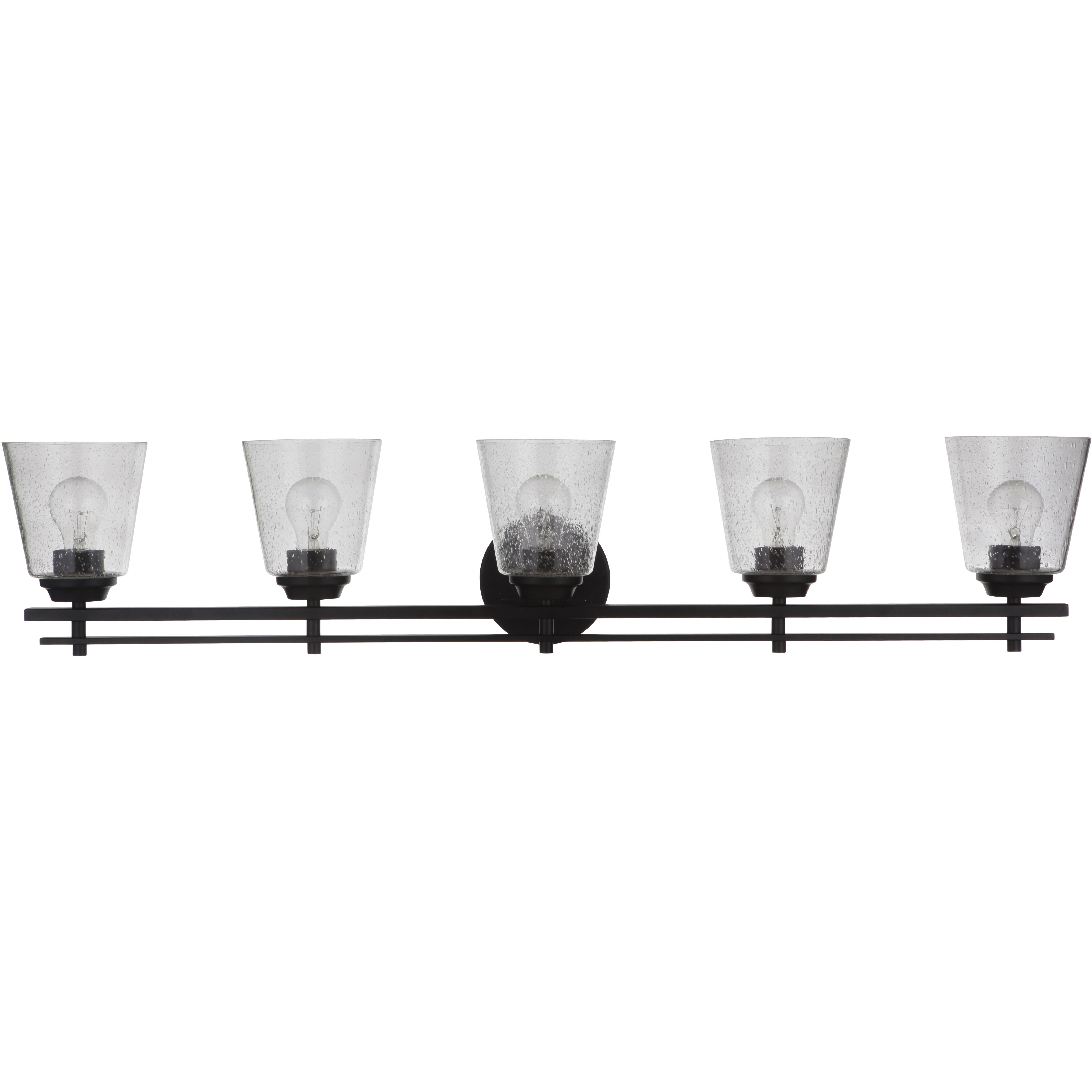 Neighborhood Drake 5 Light 42 inch Flat Black Vanity Light Wall Light, Neighborhood Collection
