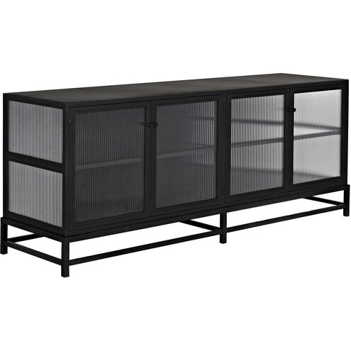 Chandler 74.5 X 20 inch Matte Black Sideboard, 4 Door