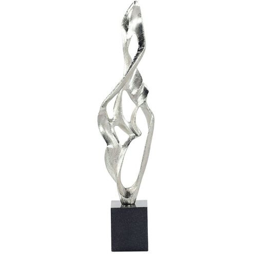 Abstract Flourish 33.5 X 8 inch Sculpture, on Marble Base