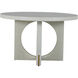 Sheila 48 X 48 inch Cerused White and Stained Gold Dining Table