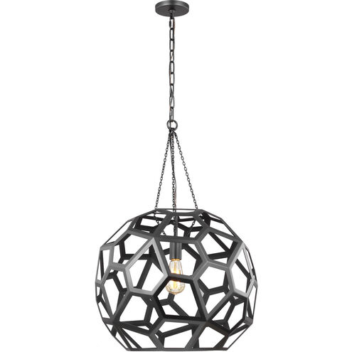 AH by Alexa Hampton Feccetta 1 Light 20.5 inch Midnight Black Pendant Ceiling Light