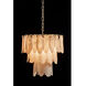 Lotus 4 Light 20 inch Antique Brass Chandelier Ceiling Light