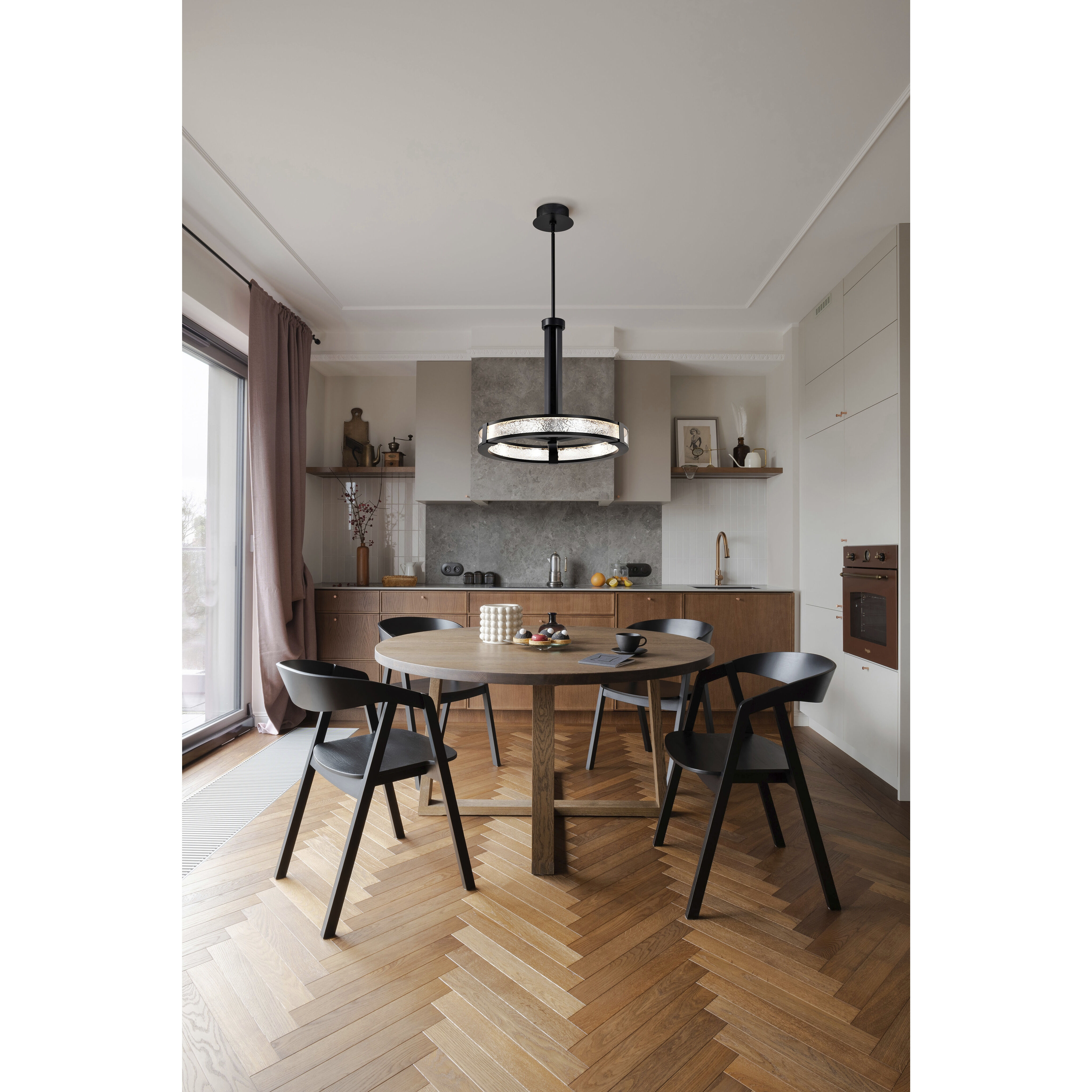 Darrow LED 24 inch Matte Black Pendant Ceiling Light