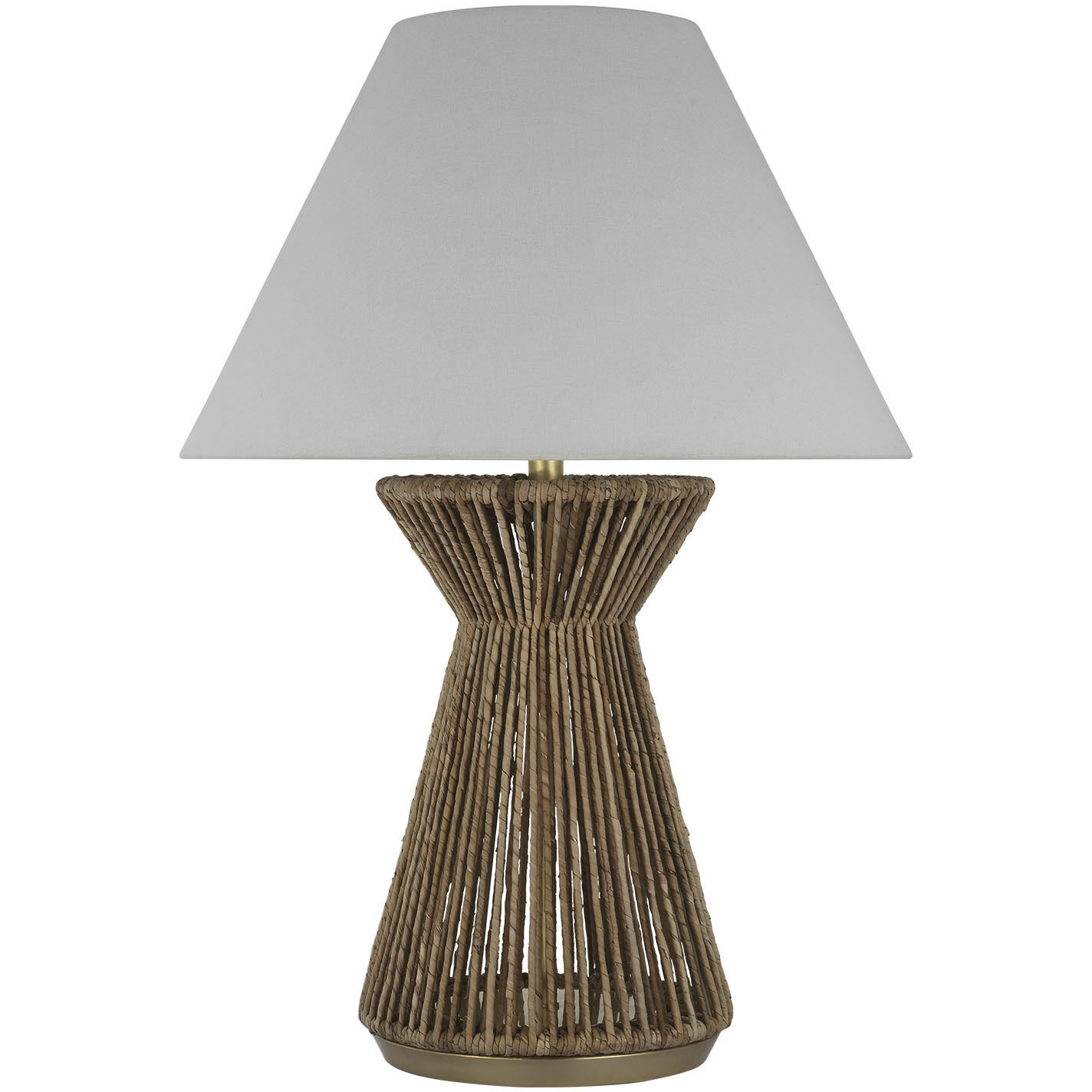 Chapman & Myers Antigua 29.5 inch 15 watt Natural Abaca and Antique-Burnished Brass Table Lamp Portable Light