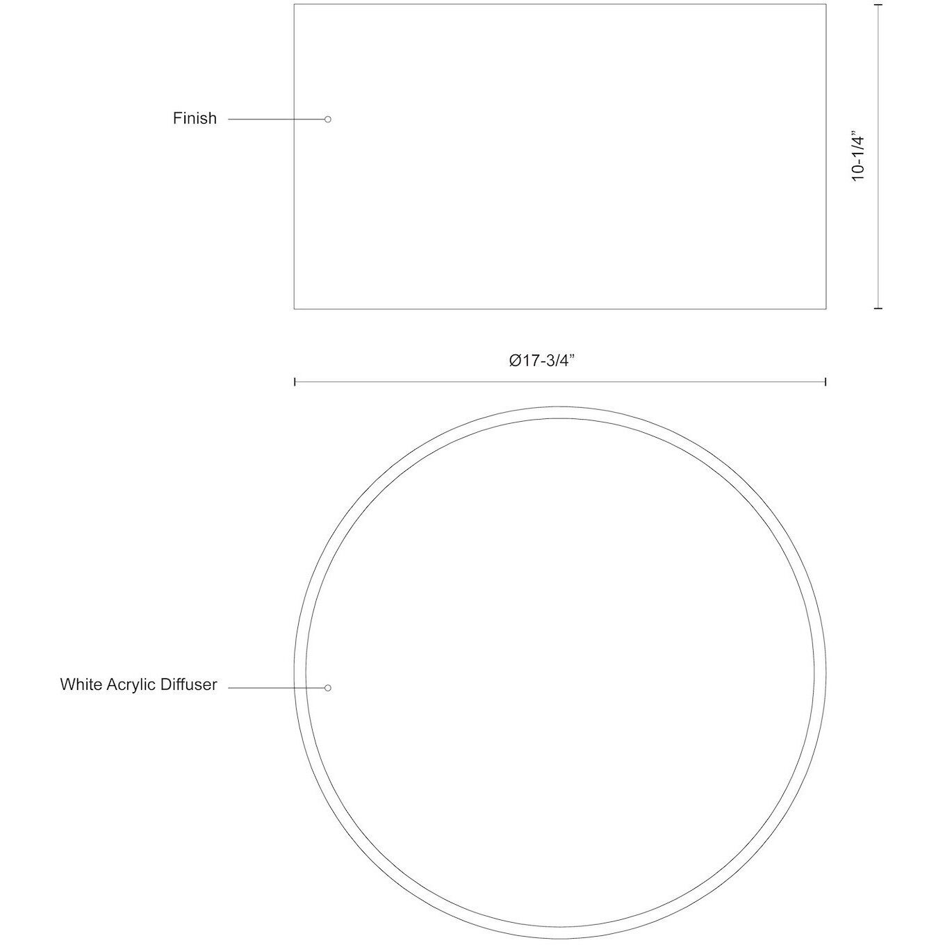 Mousinni LED 17.75 inch White Flush Mount Ceiling Light