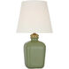 Thomas O'Brien Josy 17 inch 1.7 watt Silk Green Cordless Table Lamp Portable Light