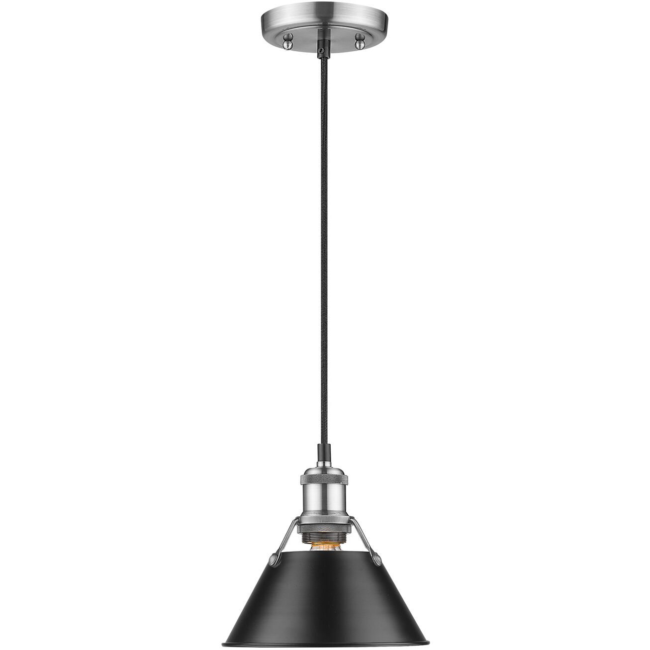 Yep Orwell 1 Light 7.5 inch Pewter Pendant Ceiling Light in Matte Black, Small