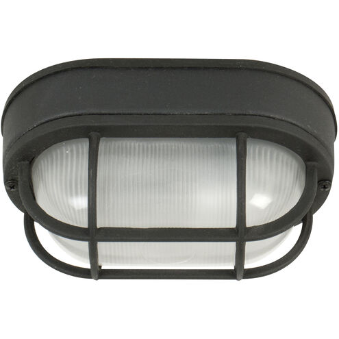 Bulkheads 1 Light 5 inch Textured Black Outdoor Flushmount in Textured Matte Black, Small