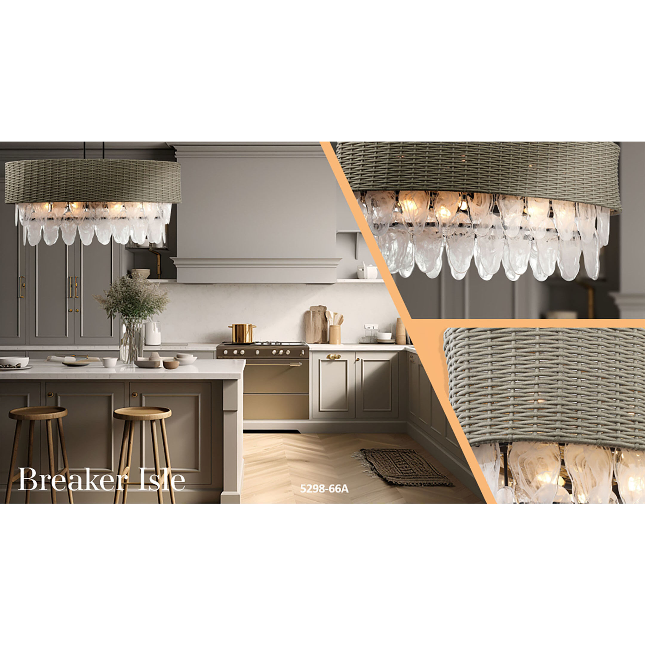 Breakers Isle 12 Light 48 inch Coal Island Light Ceiling Light