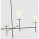 Thomas O'Brien Bryant LED 48 inch Bronze and Hand-Rubbed Antique Brass Chandelier Ceiling Light, Extra Large