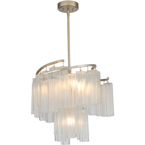 Victoria 7 Light 25 inch Golden Silver Single Pendant Ceiling Light