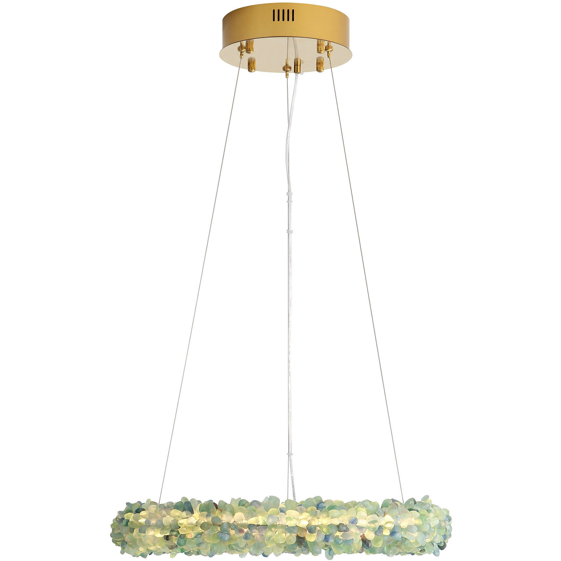 Ziva Corallo LED 21.63 inch Turquoise Chandelier Ceiling Light