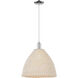 Natural Ballston Dome 1 Light 15.75 inch Polished Chrome Mini Pendant Ceiling Light