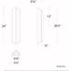 Corte LED 24 inch Black Outdoor Wall Light in 4000K, dweLED