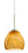 Bolla 1 Light Satin Nickel Pendant Ceiling Light in Honey Glass, Incandescent