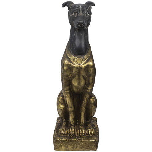 Dog Black and Gold Figurine