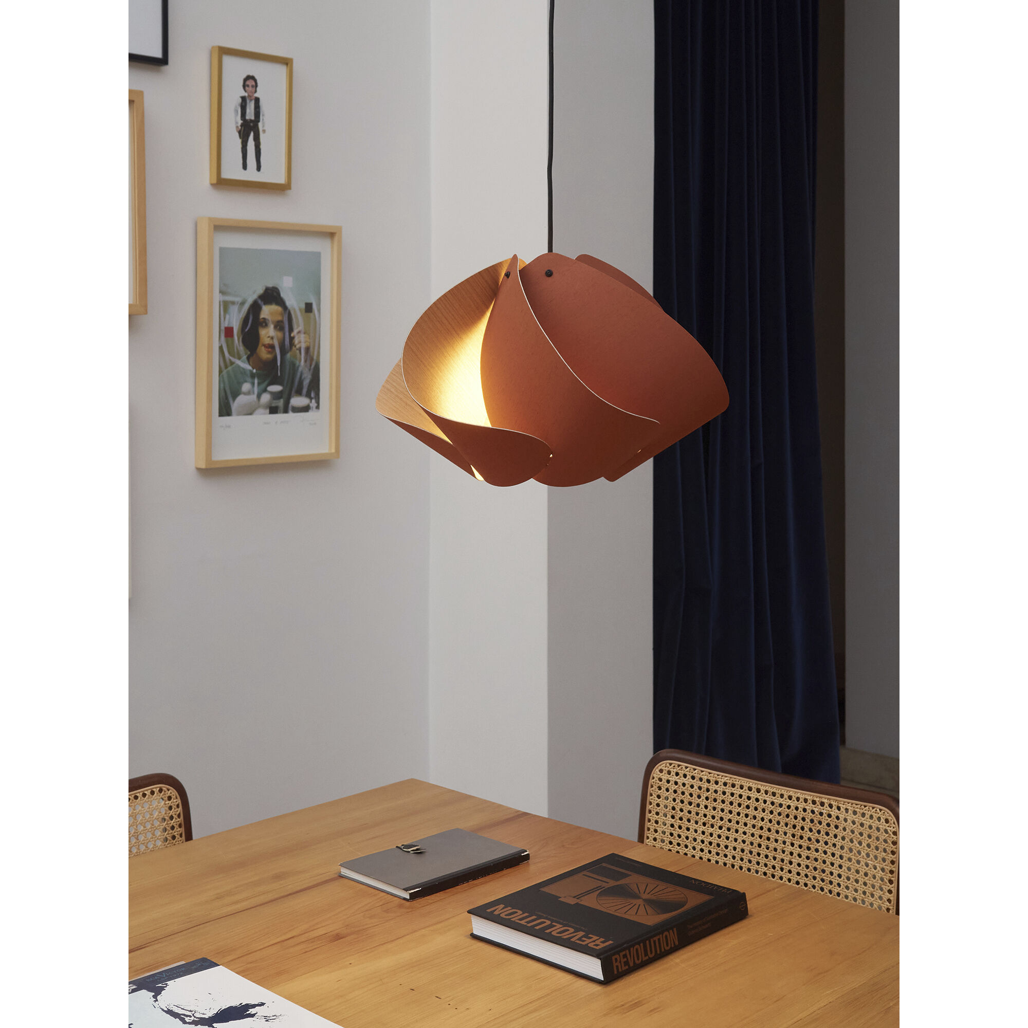 Matilda 1 Light 26.8 inch Black/Terracotta Pendant Ceiling Light in Terracotta/Ash, 27 in