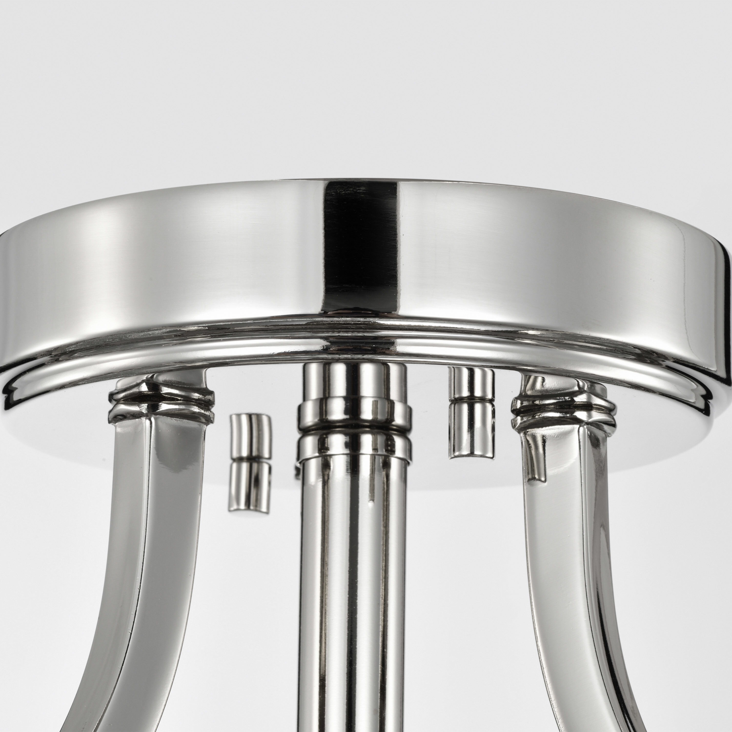 Krys 3 Light 17.75 inch Polished Nickel Semi Flush Mount Ceiling Light