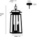 Kendrix 2 Light 7.5 inch Powder Coated Black Outdoor Hanging Lantern