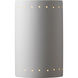 Ambiance Cylinder LED 13 inch Carbon Matte Black Outdoor Wall Sconce in Carbon-Matte Black, 1000 Lm LED, Large