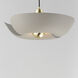 Poppy LED 17.75 inch Silver Gold and Satin Brass Single Pendant Ceiling Light